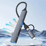Hub USB-C con lettore schede SD/TF e porte USB 2.0/3.0