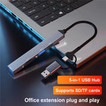 Hub USB 3.0 e Type-C con lettore schede SD/TF ADS-806D
