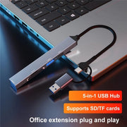 ADS-806D Tipo-C+USB a USB 3.0 Hub Lettore di schede SD / TF Stazione di docking multifunzione, ADS-806D