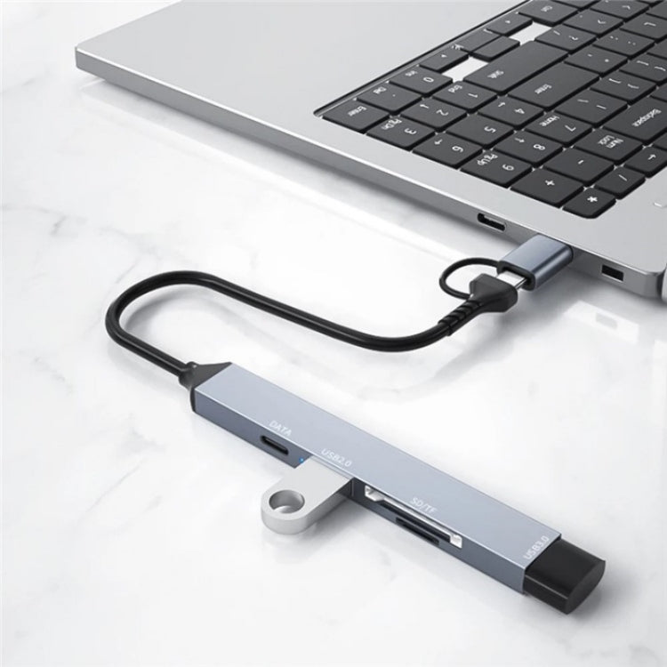 Hub USB 3.0 e Type-C con lettore schede SD/TF ADS-806D