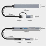 Hub USB 3.0 e Type-C con lettore schede SD/TF ADS-806D