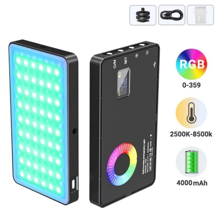 Lampada fotografica RGB M1SE con 12 effetti e schermo TFT