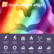 Lampada fotografica RGB M1SE con 12 effetti e schermo TFT