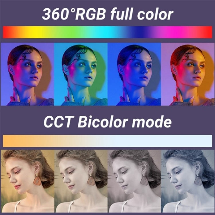 Lampada fotografica RGB M1SE con 12 effetti e schermo TFT