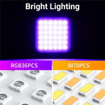 Lampada video RGB tascabile D02 con magnete