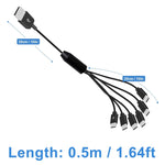 Cavo splitter USB 2.0 a Tipo C 6 in 1 JUNSUNMAY