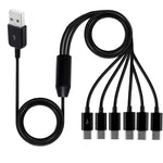 Cavo splitter USB 2.0 a Tipo C 6 in 1 JUNSUNMAY