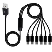 Cavo splitter USB 2.0 a tipo C JUNSUNMAY 6 in 1, 0.5m, 1.5m