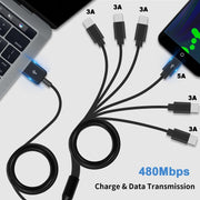 Cavo splitter USB 2.0 a tipo C JUNSUNMAY 6 in 1, 0.5m, 1.5m