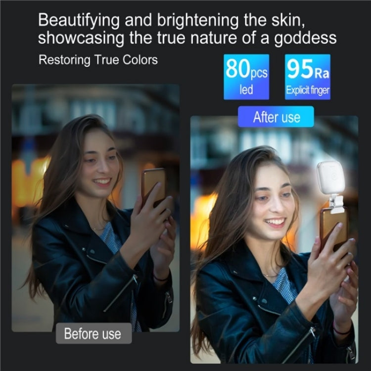 V15 Mini Luce LED Clip-On Portatile per Video e Streaming