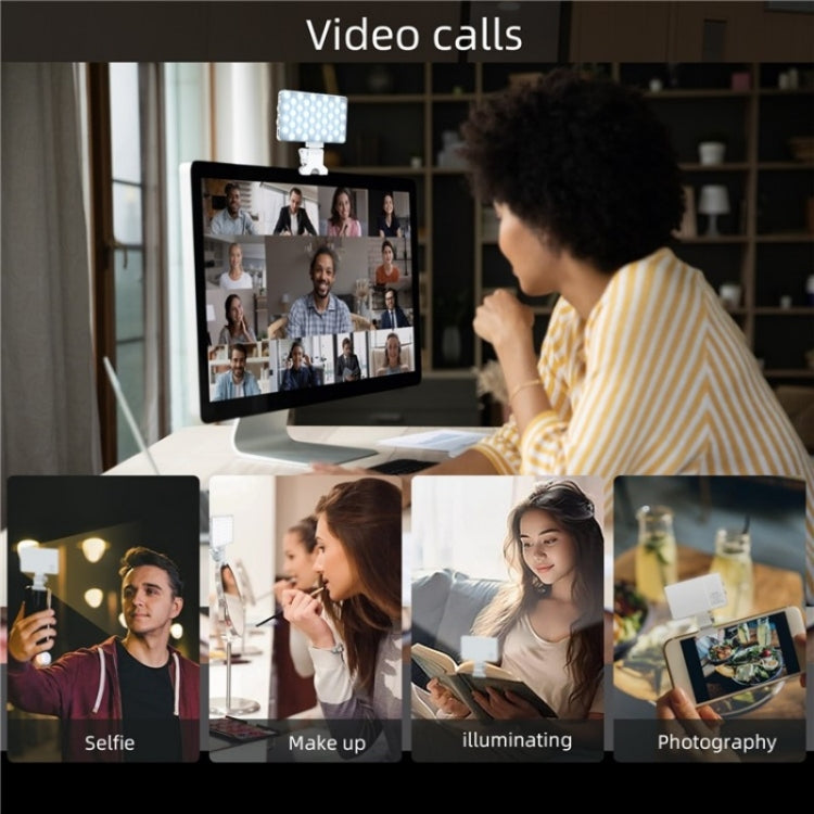 V12A Telefono Laptop Videoconferenza Lampada di riempimento Selfie portatile Streaming live Luce di riempimento LED, V12A