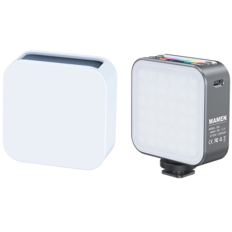 D01 Luce di riempimento LED per fotografia dimmerabile Mini fotocamera portatile Luce di riempimento RGB per telefono, D01