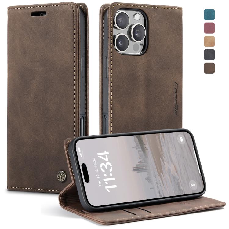 CaseMe 013 Custodia per telefono in pelle con flip orizzontale multifunzionale, For iPhone Air, For iPhone 16 Pro Max, For iPhone 16 Pro, For iPhone 16 Plus
