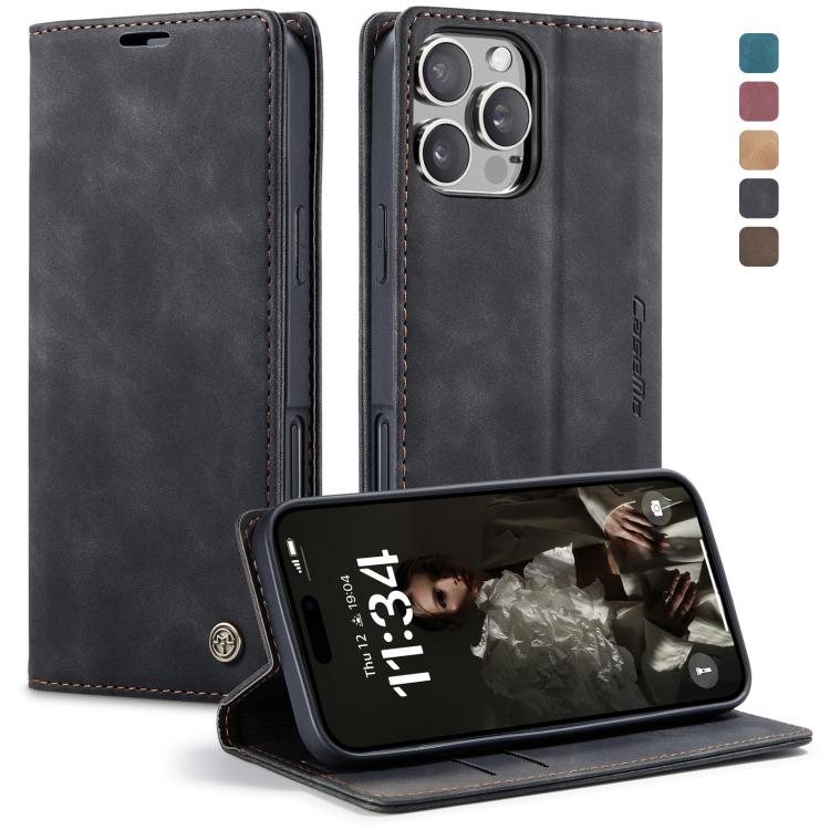 CaseMe 013 Custodia per telefono in pelle con flip orizzontale multifunzionale, For iPhone Air, For iPhone 16 Pro Max, For iPhone 16 Pro, For iPhone 16 Plus