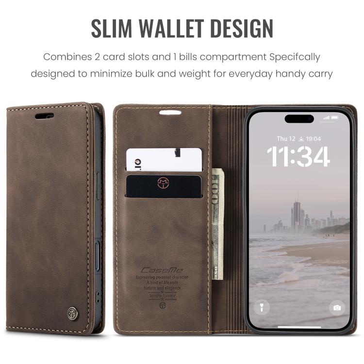 CaseMe 013 Custodia per telefono in pelle con flip orizzontale multifunzionale, For iPhone 16