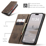 CaseMe 013 Custodia per telefono in pelle con flip orizzontale multifunzionale, For iPhone 16