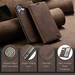 CaseMe 013 Custodia per telefono in pelle con flip orizzontale multifunzionale, For iPhone 16