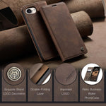 CaseMe 013 Custodia per telefono in pelle con flip orizzontale multifunzionale, For iPhone 17e / 16e, For iPhone 17 Pro Max, For iPhone 17 Pro, For iPhone 17