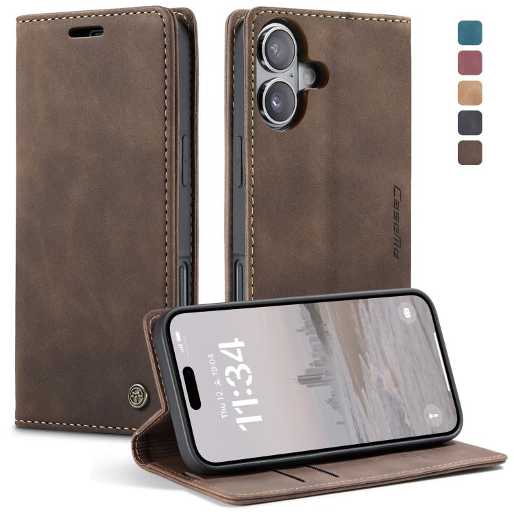 CaseMe 013 Custodia per telefono in pelle con flip orizzontale multifunzionale, For iPhone 17e / 16e, For iPhone 17 Pro Max, For iPhone 17 Pro, For iPhone 17