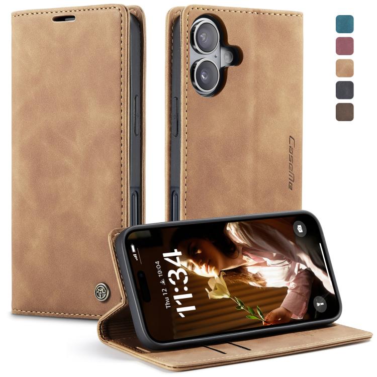CaseMe 013 Custodia per telefono in pelle con flip orizzontale multifunzionale, For iPhone 17e / 16e, For iPhone 17 Pro Max, For iPhone 17 Pro, For iPhone 17