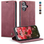CaseMe 013 Custodia per telefono in pelle con flip orizzontale multifunzionale, For iPhone 17e / 16e, For iPhone 17 Pro Max, For iPhone 17 Pro, For iPhone 17