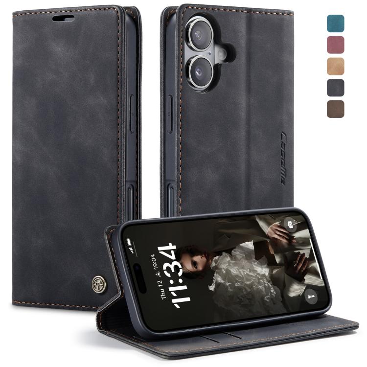 CaseMe 013 Custodia per telefono in pelle con flip orizzontale multifunzionale, For iPhone 17e / 16e, For iPhone 17 Pro Max, For iPhone 17 Pro, For iPhone 17