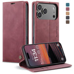 CaseMe 013 Custodia per telefono in pelle con flip orizzontale multifunzionale, For iPhone 17e / 16e, For iPhone 17 Pro Max, For iPhone 17 Pro, For iPhone 17
