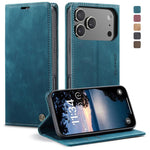 CaseMe 013 Custodia per telefono in pelle con flip orizzontale multifunzionale, For iPhone 17e / 16e, For iPhone 17 Pro Max, For iPhone 17 Pro, For iPhone 17
