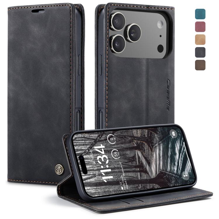 CaseMe 013 Custodia per telefono in pelle con flip orizzontale multifunzionale, For iPhone 17e / 16e, For iPhone 17 Pro Max, For iPhone 17 Pro, For iPhone 17