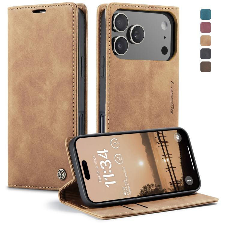 CaseMe 013 Custodia per telefono in pelle con flip orizzontale multifunzionale, For iPhone 17e / 16e, For iPhone 17 Pro Max, For iPhone 17 Pro, For iPhone 17