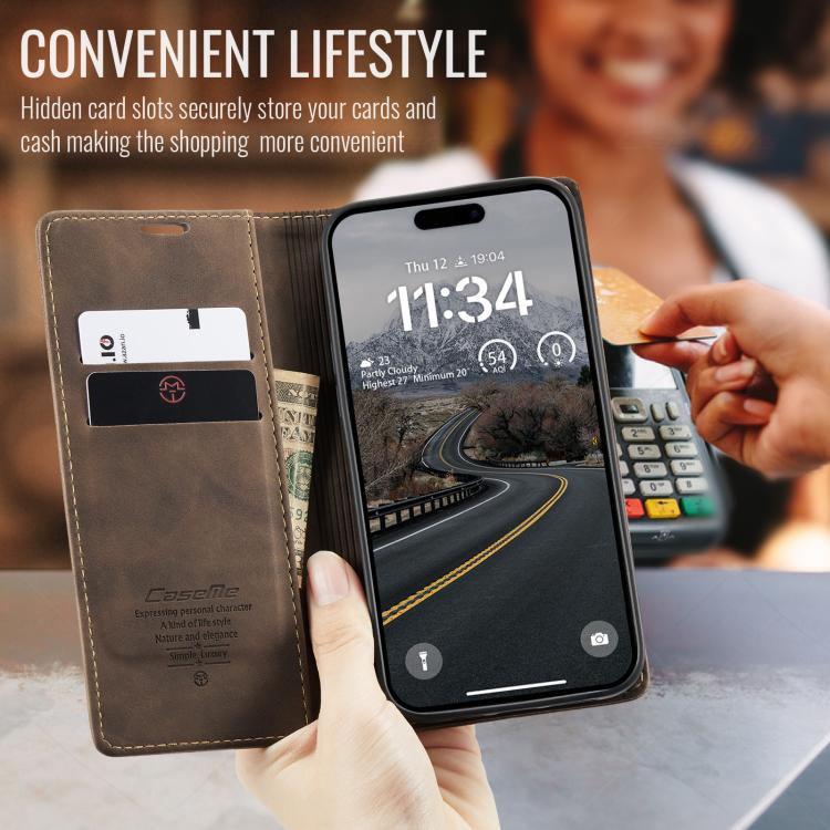 CaseMe 013 Custodia per telefono in pelle con flip orizzontale multifunzionale, For iPhone Air, For iPhone 16 Pro Max, For iPhone 16 Pro, For iPhone 16 Plus