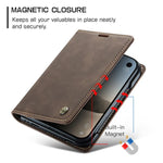CaseMe 013 Custodia per telefono in pelle con flip orizzontale multifunzionale, For iPhone Duo, For iPhone 17, For iPhone Air, For iPhone 16 Pro Max