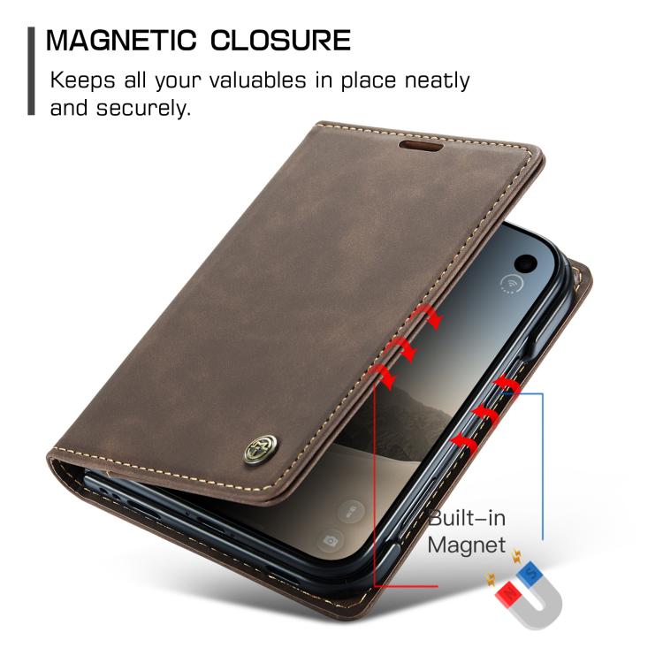 CaseMe 013 Custodia per telefono in pelle con flip orizzontale multifunzionale, For iPhone Duo, For iPhone 17, For iPhone Air, For iPhone 16 Pro Max