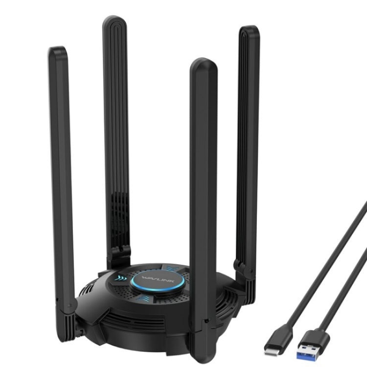 WAVLINK WN695X2 AX5400 USB WiFi 6 Dongle 4 Antenne Ricevitore Adattatore Wireless Tri-Band