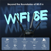 WAVLINK WN695X2 AX5400 USB WiFi 6 Dongle 4 Antenne Ricevitore Adattatore Wireless Tri-Band