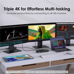 Stazione di aggancio per laptop con triplo display 4K WAVLINK UG69PD25 Pro 100W PD, US Plug, EU Plug, UK Plug, AU Plug