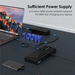 Stazione di aggancio per laptop con triplo display 4K WAVLINK UG69PD25 Pro 100W PD, US Plug, EU Plug, UK Plug, AU Plug