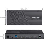 Stazione di aggancio per laptop con triplo display 4K WAVLINK UG69PD25 Pro 100W PD, US Plug, EU Plug, UK Plug, AU Plug