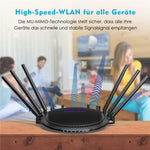 Ripetitore wireless dual band WAVLINK WN531A6 Router WiFi con porta Ethernet Gigabit AC2100, US Plug, UK Plug, EU Plug, AU Plug
