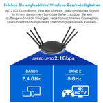 Ripetitore wireless dual band WAVLINK WN531A6 Router WiFi con porta Ethernet Gigabit AC2100, US Plug, UK Plug, EU Plug, AU Plug