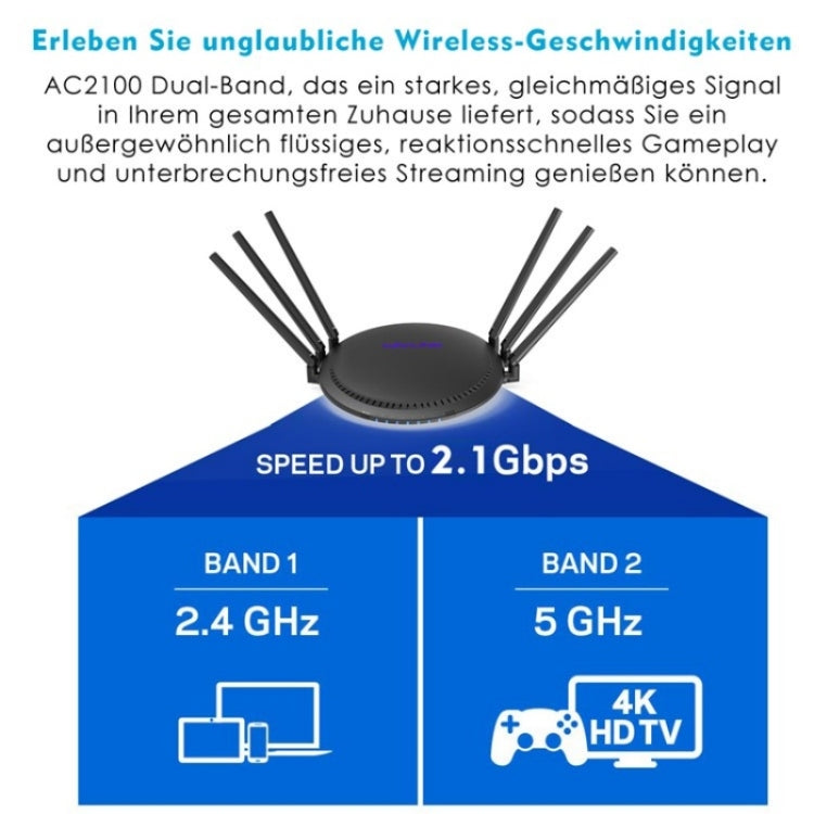 Ripetitore wireless dual band WAVLINK WN531A6 Router WiFi con porta Ethernet Gigabit AC2100, US Plug, UK Plug, EU Plug, AU Plug