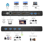 WAVLINK UG69PD6 Stazione di docking per laptop 4K doppia Displaylink HD 5K 65/100W PD Charging, US Plug, UK Plug, EU Plug, AU Plug