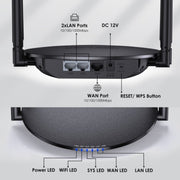 Router AP Dual Band AC1200 WAVLINK WN530HG3 con porta Ethernet WAN/LAN da 1000 Mbps, US Plug, UK Plug, EU Plug, AU Plug