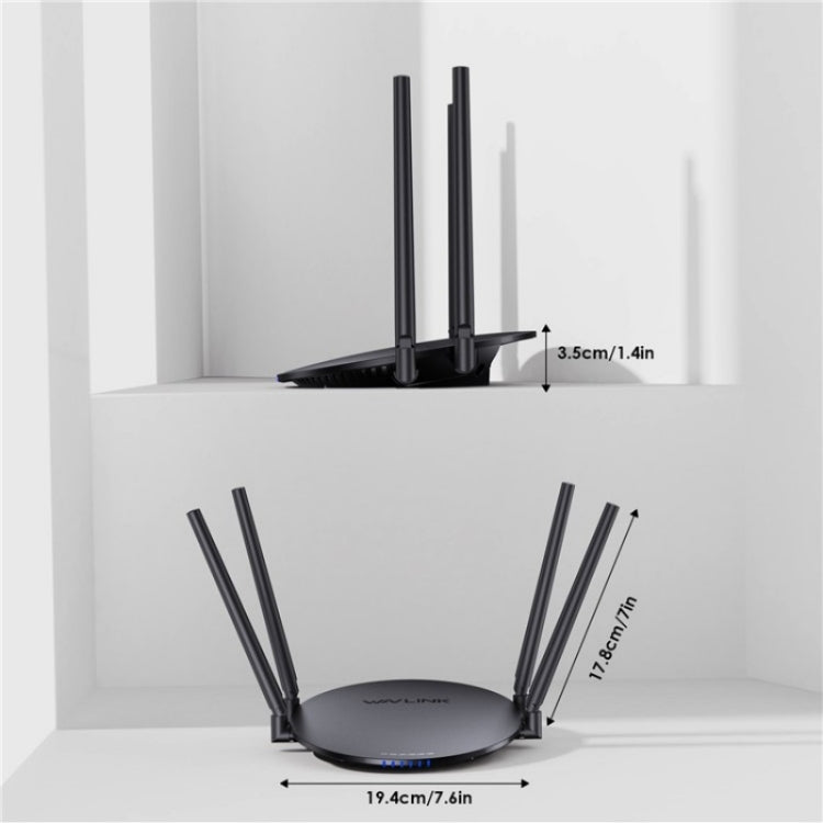 Router AP Dual Band AC1200 WAVLINK WN530HG3 con porta Ethernet WAN/LAN da 1000 Mbps, US Plug, UK Plug, EU Plug, AU Plug