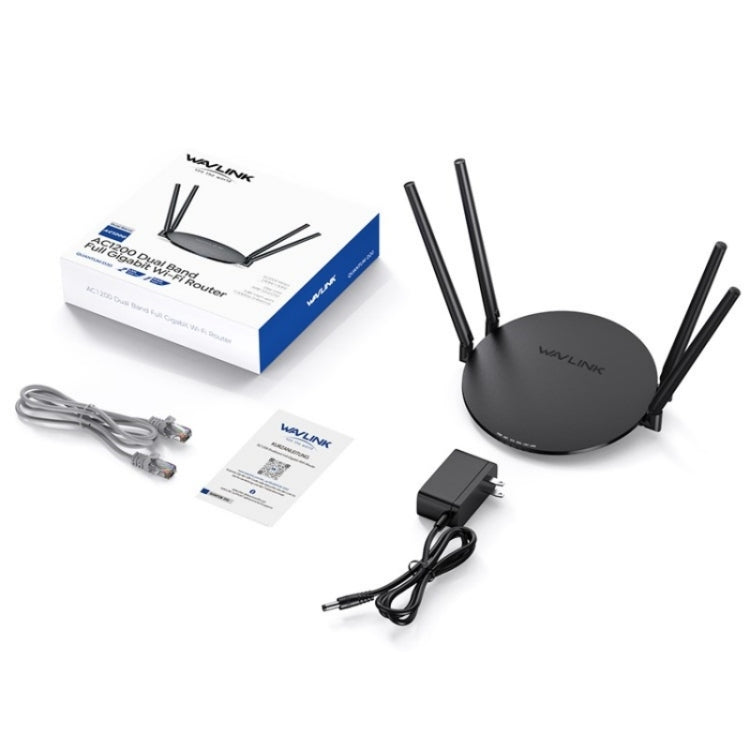 Router AP Dual Band AC1200 WAVLINK WN530HG3 con porta Ethernet WAN/LAN da 1000 Mbps, US Plug, UK Plug, EU Plug, AU Plug