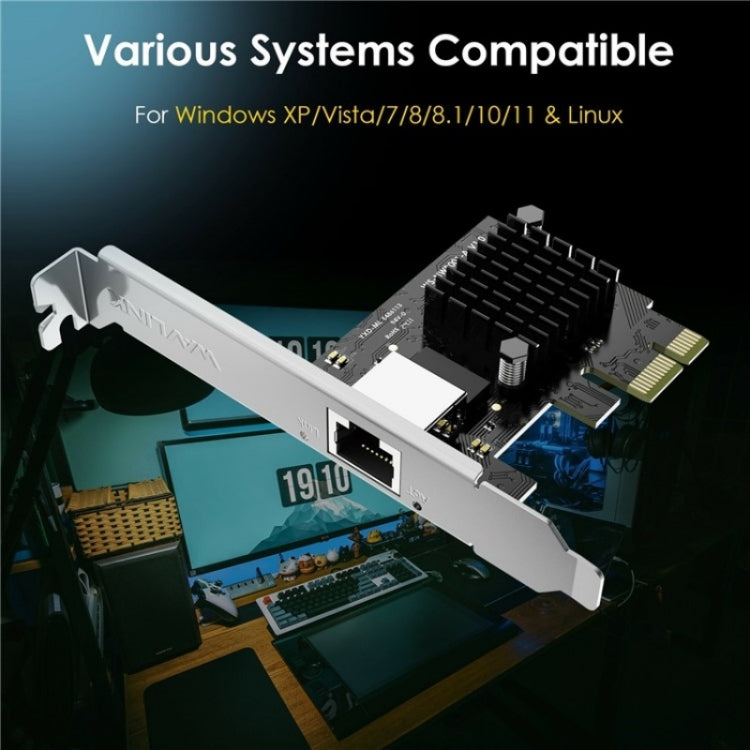 Scheda di rete PCIe con adattatore Ethernet chip RTL8111H da 1 Gbps WAVLINK NWP001, NWP001