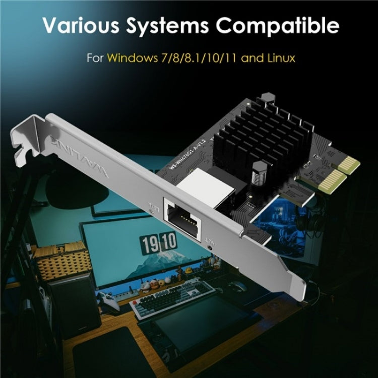 Scheda di rete PCIe con adattatore Ethernet RJ45 con chip RTL8125B da 2 Gbps WAVLINK NWP002, NWP002