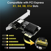 Scheda di rete PCIe con adattatore Ethernet RJ45 RTL8126 Chip WAVLINK NWP003 da 5 Gbps, NWP003