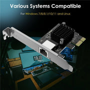 Scheda di rete PCIe con adattatore Ethernet RJ45 RTL8126 Chip WAVLINK NWP003 da 5 Gbps, NWP003