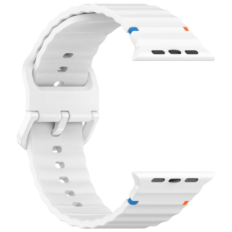 Cinturino per orologio in silicone con cuciture a grana ondulata, For Apple Watch Series 9 41mm, For Apple Watch Ultra 49mm